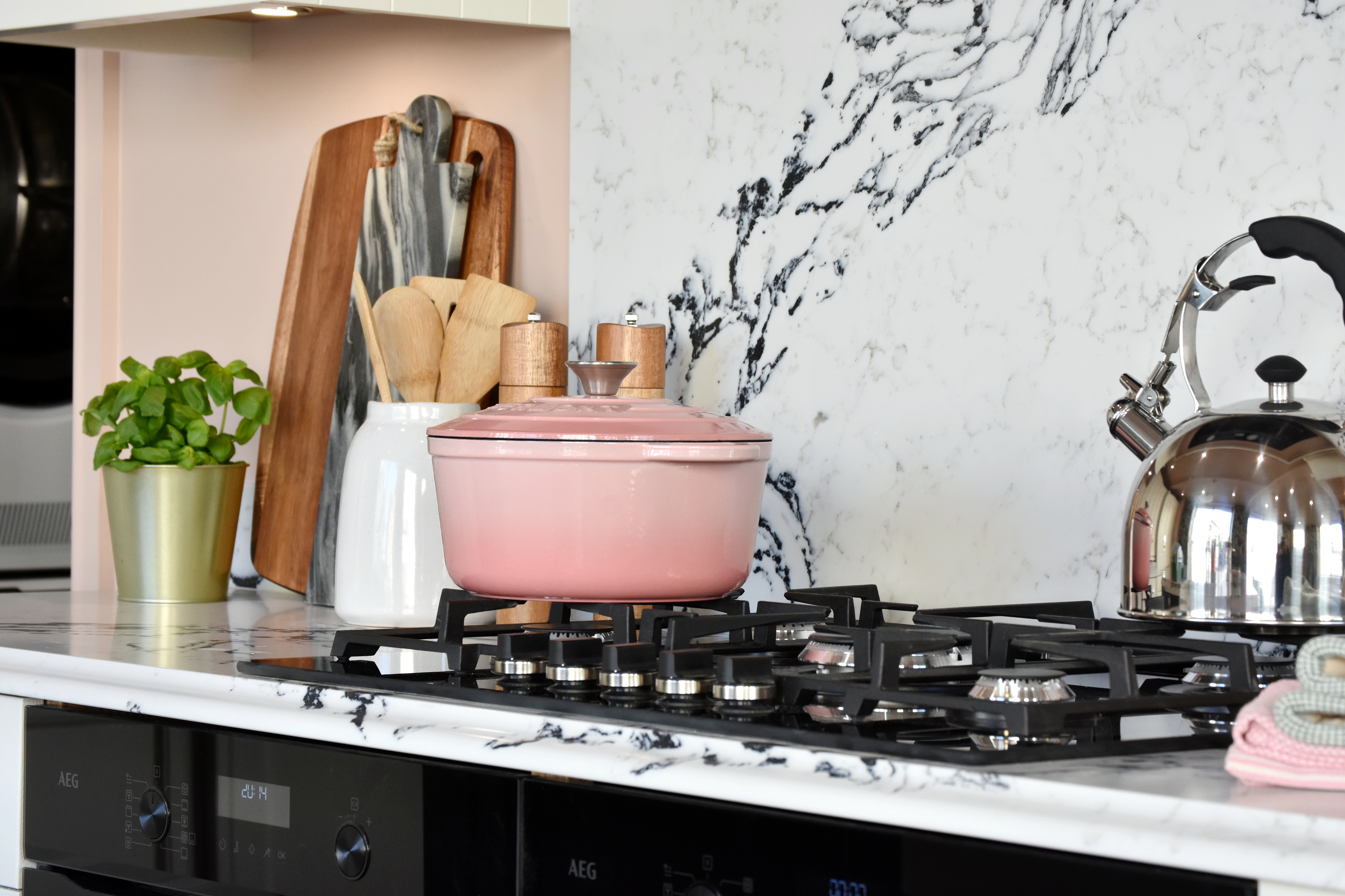 Painted cabinetry and considered showroom details